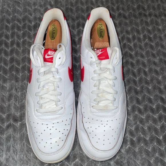 Nike Court Vision Low White Red Sneakers Men’s Size 11.5. - Picture 5 of 10